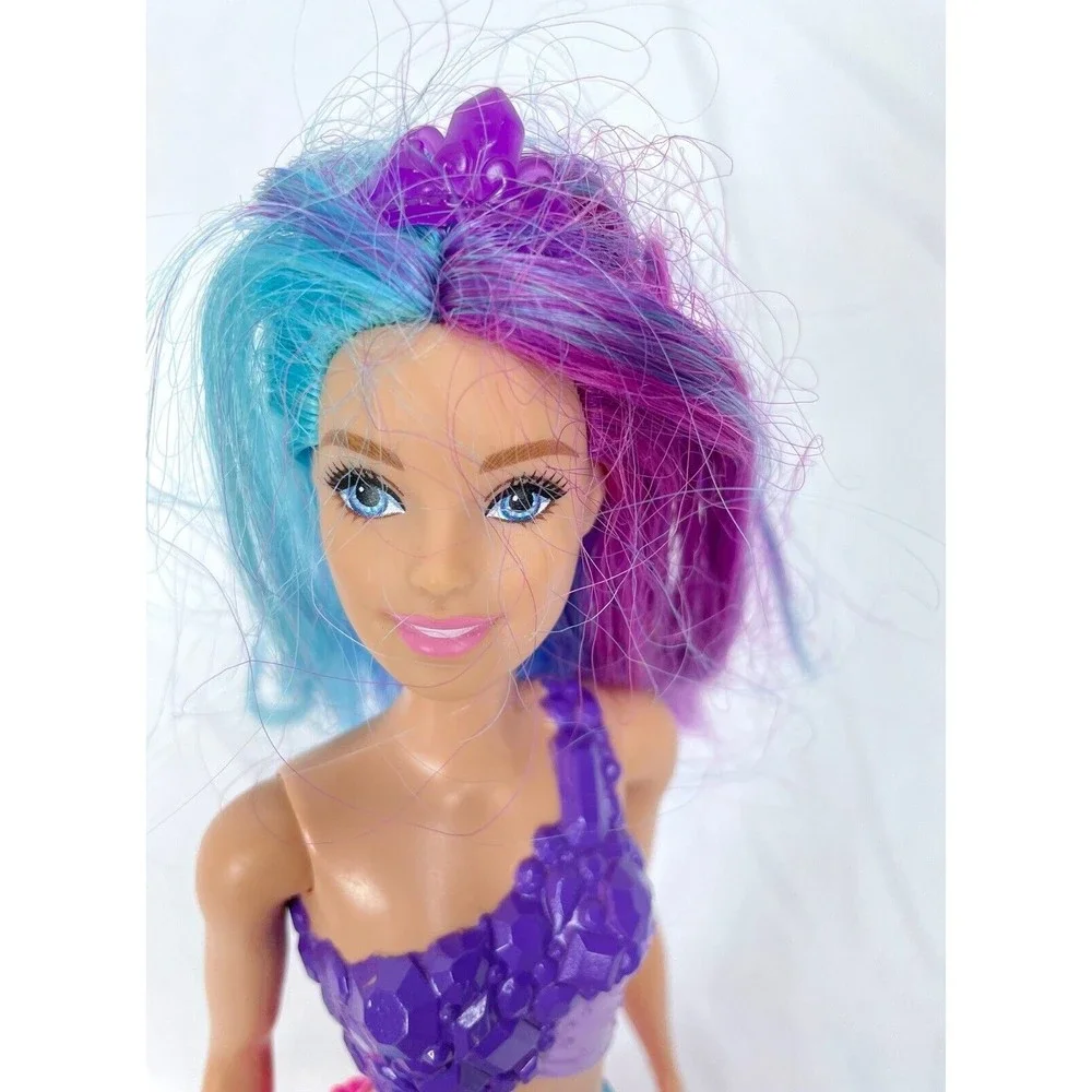 Barbie Dreamtopia Mermaid Purple‎ Blue Hair Pink Tail Doll